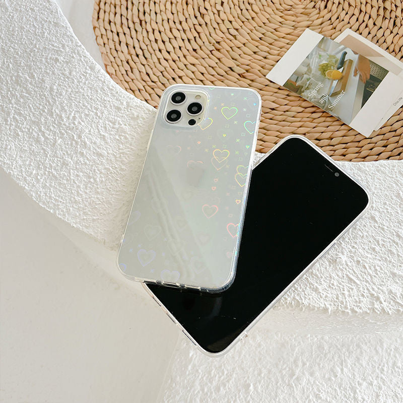 Colorful Love Themed Phone Case for iPhone 7 to iPhone 13 Pro Max