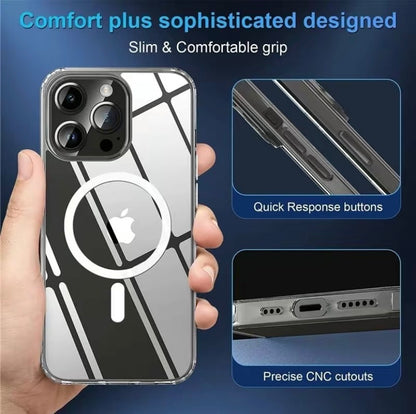 MagsSafe iPhone Clear Case for iPhone 14 to 15 Variants